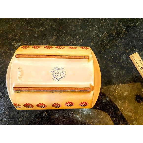 Italian ARS Hand Painted 9.5 Inch Tuscan Art Pottery Floral Footed Bowl - Picture 6 of 7